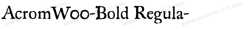 AcromW00-Bold Regula字体转换